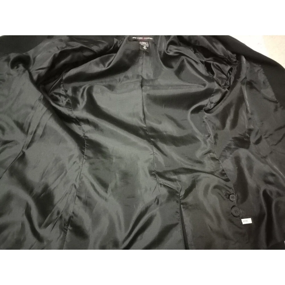 New York & Company Black One Button Blazer Size 10 - Picture 6 of 8
